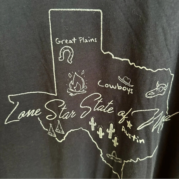 Torrid 1 1X Navy Blue Texas Lone Star State of Mind T Shirt Tee Austin Cowboys - Picture 4 of 4